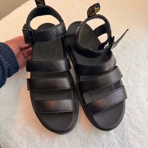 Dr. Martens Triple Strap Black Sandals